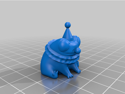 fred frog hes also clown kelseycadaver 3d print model - Mito3D