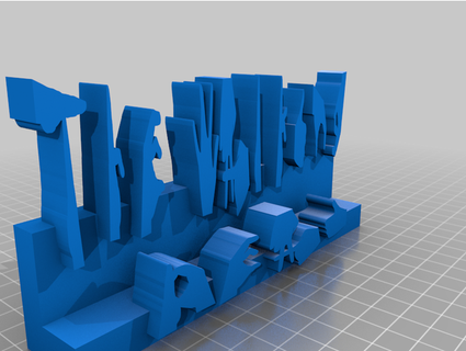 passeggio morto alfabeto digitale Dirksbastelbude 3d print model - Mito3D