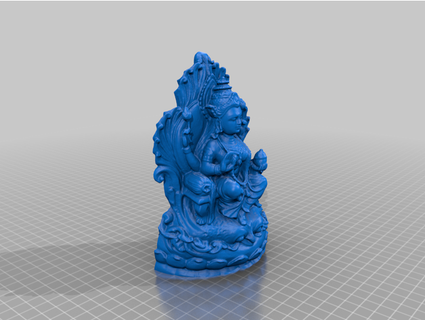 printable lakshmi lotus throne vpnr 3d print model - Mito3D