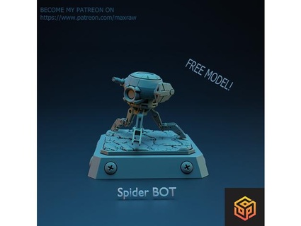 spider bot - brigade maxraw 3d print model - Mito3D