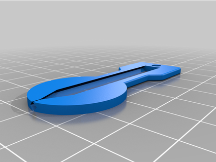 shopping cart unlock key key ring hole krist0f  3d print model - Mito3D