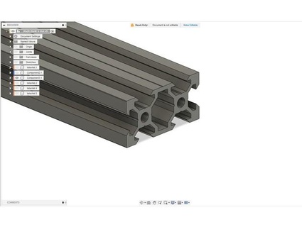 2040 slot aluminium profil coeur 3d print model - Mito3D