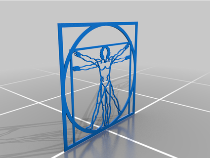 Leonardo vinci Vitruvian paninithecat 3d print model - Mito3D