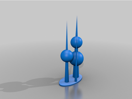 Kuwait torres oun99 3d print model - Mito3D