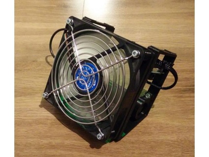 120mm fan stand powerbank holder zwom 3d print model - Mito3D