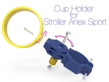 cup holder stroller anex sport ruvimkub 3d print model - Mito3D