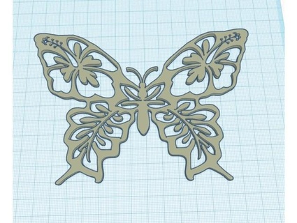 garden butterfly flower pattern rkxone 3d print model - Mito3D