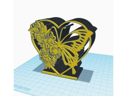 desktop oggetto farfalla cuore rkxone 3d print model - Mito3D