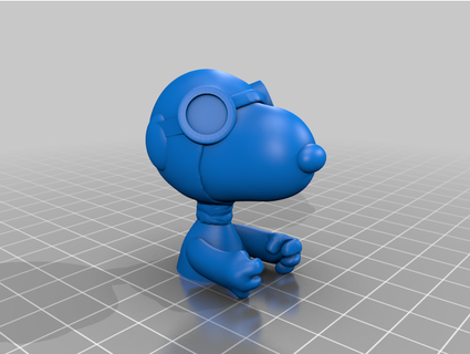 snoopy rc pilot bust without scarf majerwinner 3d print model - Mito3D