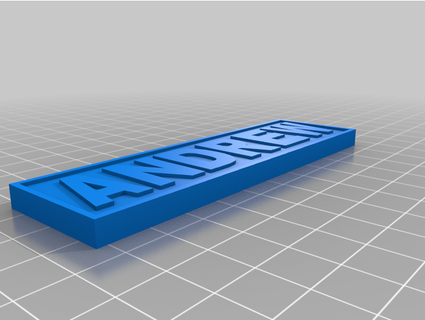 andrew name tag andystechgarage 3d print model - Mito3D