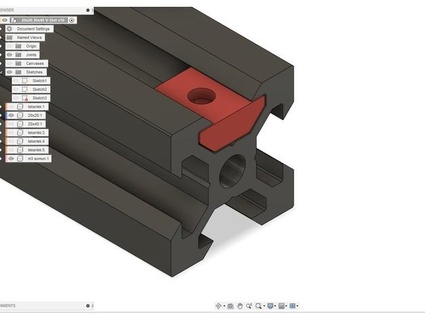 v slot m3 m4 m5 noccioline 2020 2040 4040 alluminio profili dal mio cuore 3d print model - Mito3D