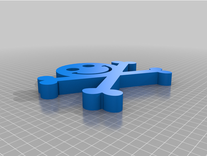 happyface cross bones remix gabrielgrassmann 3d print model - Mito3D