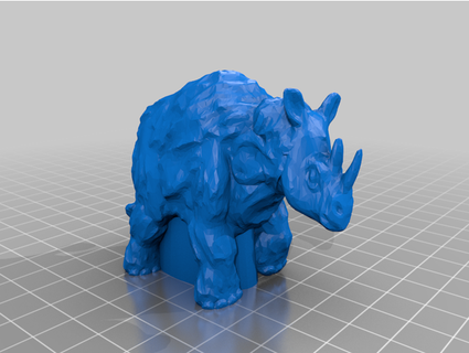 stargrave Orato lanoso rinoceronte mammut ibrido alieno mostro miniatura ossidiana 3d print model - Mito3D