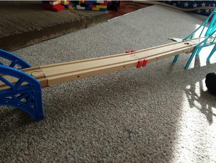 wooden train track brio supportless bridge span compliant ratchet hamster 3d print model - Mito3D