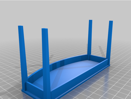 bow front table 1 12 scale ukesman 3d print model - Mito3D