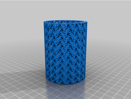walled lidinoid pen holder - triply periodic minimal surface usinguser 3d print model - Mito3D