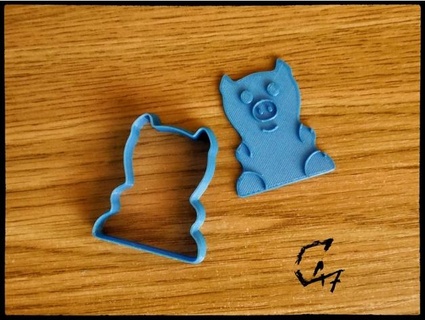 piggy cookie cutter c47 3d 3d print model - Mito3D