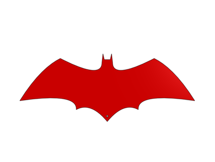 Tommaso Wayne terra 2 ispirato Batman emblema più sottile 3d print model - Mito3D