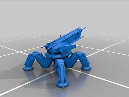 spider tank robot 3dasaxolotl 3d print model - Mito3D