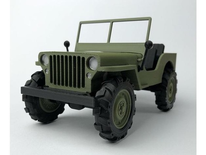 Willys Jeep Original Stil schweben 3d print model - Mito3D