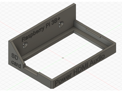 Himbeere pi 3b+ Lärm Schiene montieren gcastle2007 3d print model - Mito3D