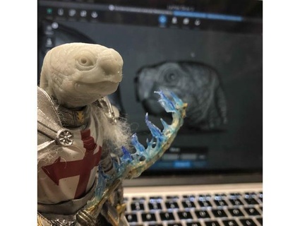 mythisch Legionen skaliert Schildkröte Kopf sehen 3d print model - Mito3D