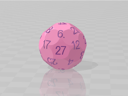 d27 truncado esfera twenty seven lateral morrer miyi9155 3d print model - Mito3D
