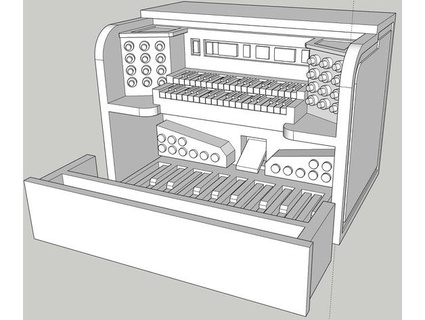 pipe organ console cuteulala 3d print model - Mito3D