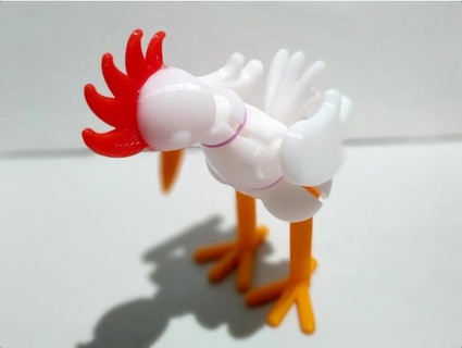 animal mix n match - chicken gaellafond 3d print model - Mito3D