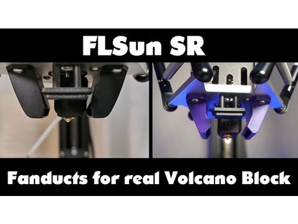 personalizado fanducts flsun sr usando real volcán bloquear ricos 3d 3d print model - Mito3D