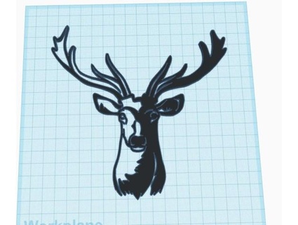 wall art deer rkxone 3d print model - Mito3D