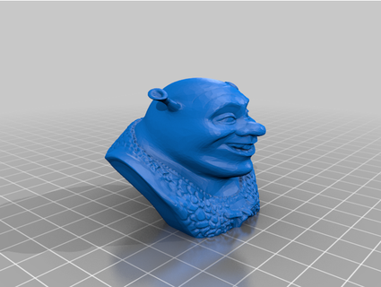 Shrek buste charvas 3d print model - Mito3D
