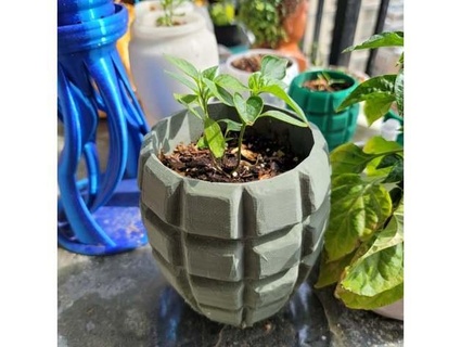 grenade planter pot best3dprints 3d print model - Mito3D