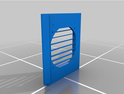 cat litter box vent fan sliding window colorist 3d print model - Mito3D