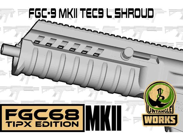 fgc-68 mkii top rail shroud set untangle 3D print model - Mito3D