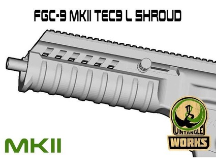 fgc9 mkii tec9 envelopper ensemble démêler 3d print model - Mito3D