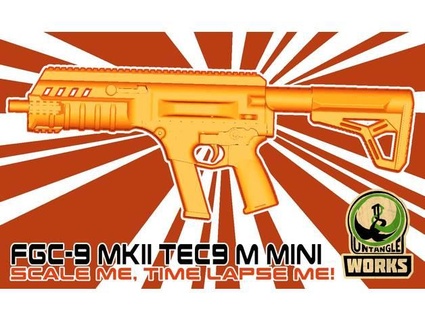 fgc9 mkii tec9 mini 1 6 échelle démêler 3d print model - Mito3D