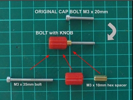 small cap bolt knob asimomagic 3d print model - Mito3D