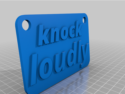 knock loudly awelshman 3d print model - Mito3D