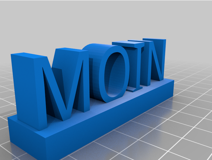 moin wilkommen raleck 3d print model - Mito3D