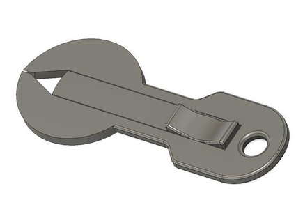 shopping carrello sbloccare chiave portachiavi buco sebcbien 3d print model - Mito3D