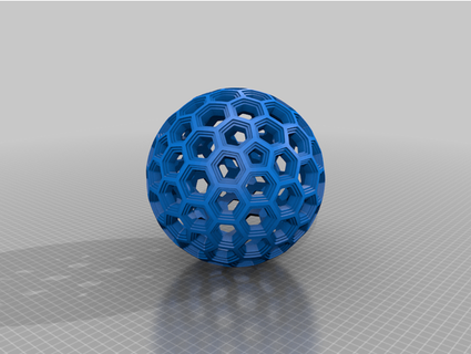esagono pentagono sfera Favo schernire 3d print model - Mito3D