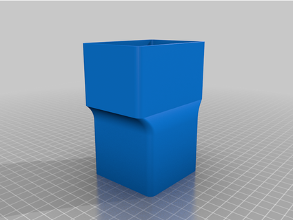 rectangle downsput square downspout lawnd4rt 3d print model - Mito3D