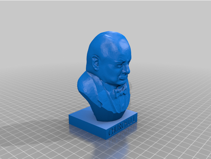 churchill bust ii hoofiepuppet 3d print model - Mito3D