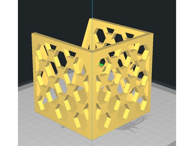 klebrig Hinweis Halter Unterstützung sechseckig Muster 3D print model - Mito3D