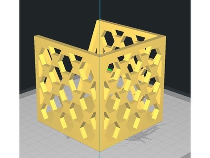 sticky note holder - hexagonal pattern wthays  3d print model - Mito3D