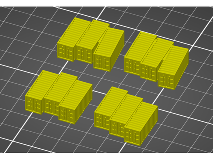 shipping container set - 6mm shiaic1 3d print model - Mito3D