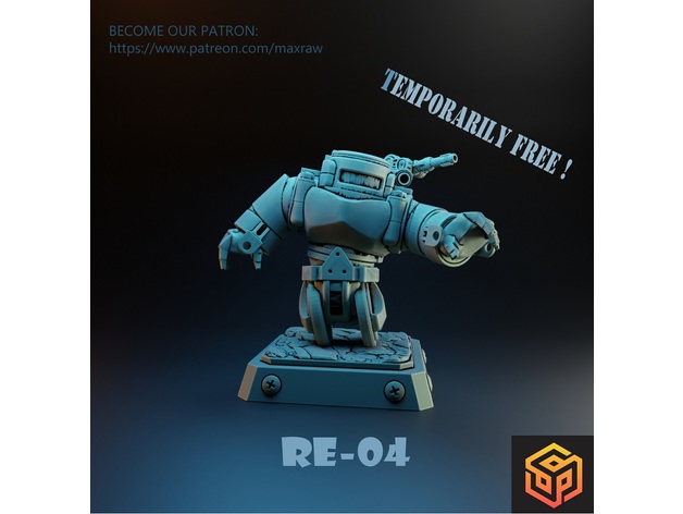 re-04 - robot engineer maxraw 3D print model - Mito3D