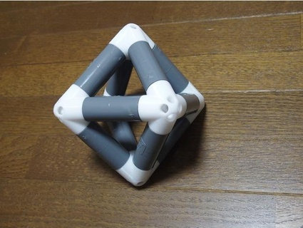 regular octahedron pipe connector customizable fusion360 asimomagic 3d print model - Mito3D