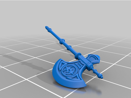 camilla fire emblem silver axe cosplay weapon oxo3dprinting 3d print model - Mito3D